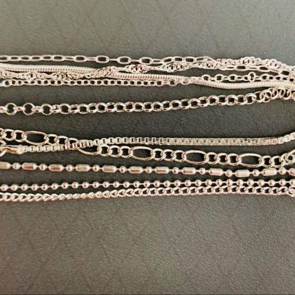 Anthro 925 Sterling Silver Snake Chain 10+ Style Necklace - Picture 8 of 15